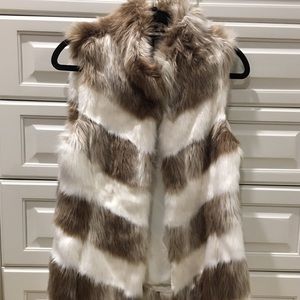 WHBM faux fur vest